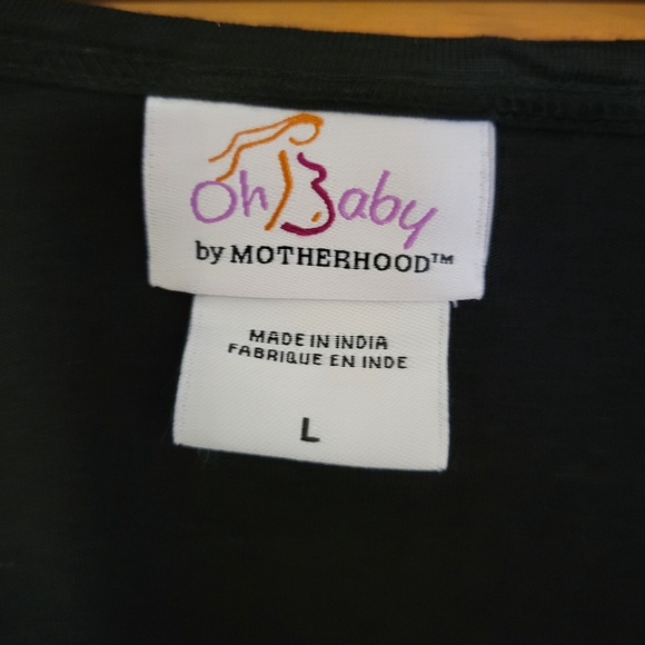 Motherhood Maternity Top L Oh Baby 3/4 Sleeves - Picture 3 of 4